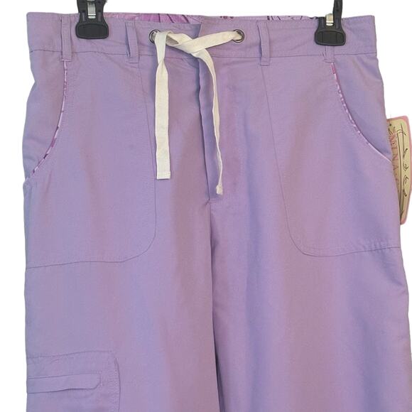 Nina Capri Lilac Purple Capri Pants Convertible Womans Size 8 Summer Beachy NEW - Picture 2 of 9